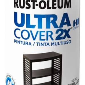 Pintura multiusos rust-oleum ultra cover 2x negro semi brillante