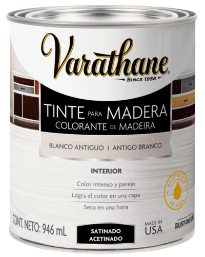 Varathane tinte para madera blanco antiguo